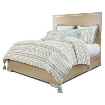 AICO Michael Amini Laguna Ridge Eastern King Panel Bed - Washed Oak