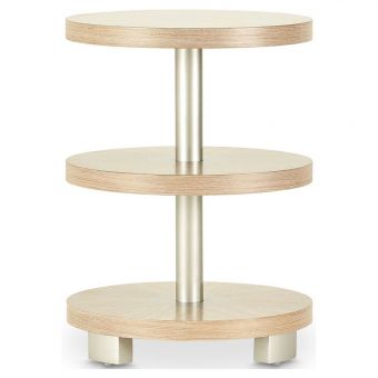 AICO Michael Amini Laguna Ridge Round Chairside Table - Washed Oak