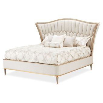 AICO Michael Amini St. Charles Eastern King Bed in Dove Gray