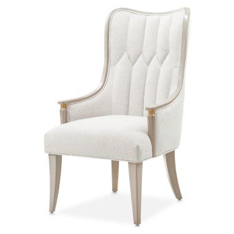 AICO Michael Amini St. Charles Dining Arm Chair in Dove Gray