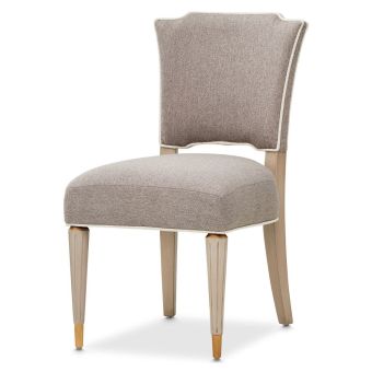 AICO Michael Amini St. Charles Vanity Chair in Dove Gray