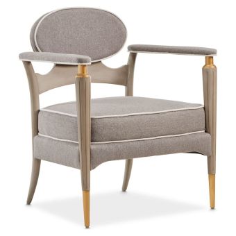 AICO Michael Amini St. Charles Accent Chair in Dove Gray