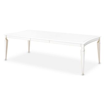 AICO Michael Amini La Marisia Rectangular Dining Table in Creamy Pearl