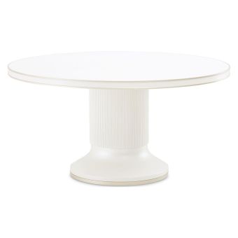 AICO Michael Amini La Marisia Round Dining Table in Creamy Pearl