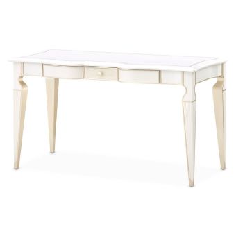 AICO Michael Amini La Marisia Vanity Desk in Creamy Pearl