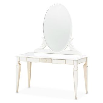 AICO Michael Amini La Marisia Vanity with Mirror in Creamy Pearl
