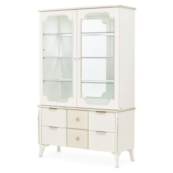 AICO Michael Amini La Marisia Display Cabinet in Creamy Pearl