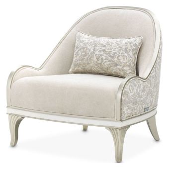 AICO Michael Amini La Marisia Accent Chair in Light Champagne