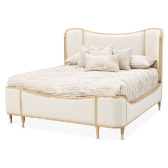 AICO Michael Amini Camellia Field Caramel Eastern King Upholstered Bed