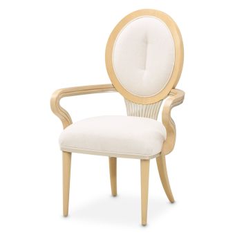 AICO Michael Amini Camellia Field Caramel Dining Arm Chair