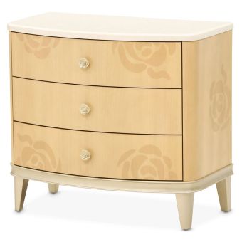 AICO Michael Amini Camellia Field Caramel Nightstand