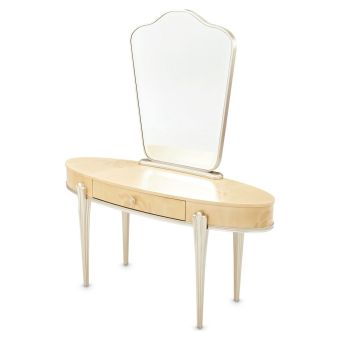 AICO Michael Amini Camellia Field Caramel Vanity with Mirror