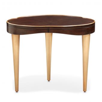 AICO Michael Amini Camellia Field End Table in Warm Pecan