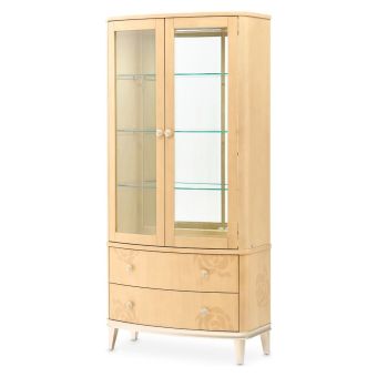 AICO Michael Amini Camellia Field Caramel Display Cabinet
