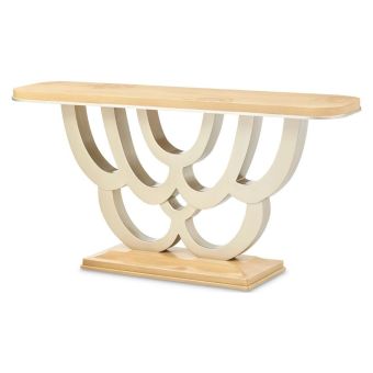 AICO Michael Amini Camellia Field Caramel Console Table