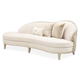 AICO Michael Amini Camellia Field Caramel Asymmetrical Sofa