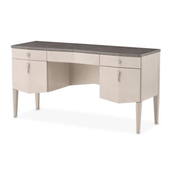 AICO Michael Amini Fantosini Vanity Desk in Silver Mist