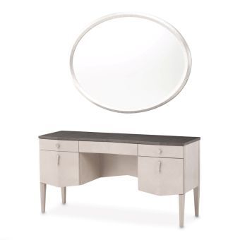 AICO Michael Amini Fantosini Vanity With Mirror in Silver Mist