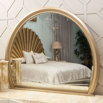 AICO Michael Amini Fantosini Dresser Mirror in Gold Leaf