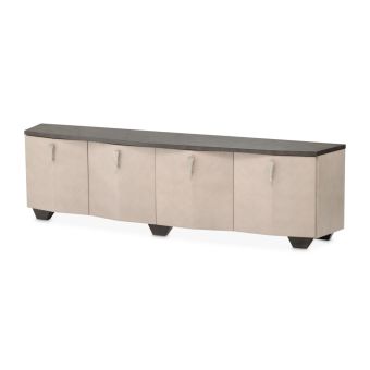 AICO Michael Amini Fantosini Media Cabinet in Silver Mist