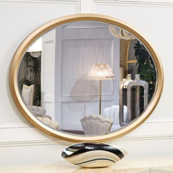 AICO Michael Amini Fantosini Wall Mirror in Gold Leaf