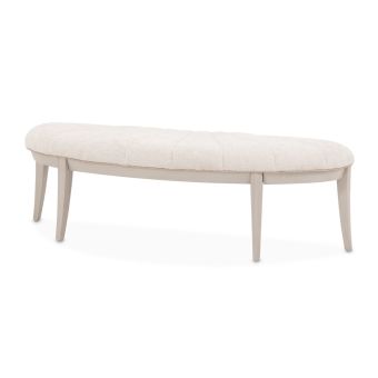 AICO Michael Amini Fantosini Bed Bench in Silver Mist