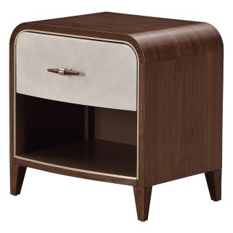 AICO Michael Amini Houston 1-Drawer Nightstand in Walnut