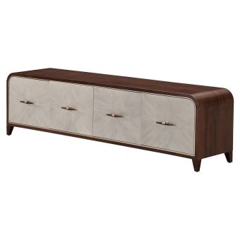 AICO Michael Amini Houston Media Cabinet in Walnut