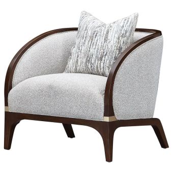 AICO Michael Amini Houston Matching Accent Chair in Walnut