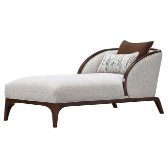 AICO Michael Amini Houston Chaise in Walnut
