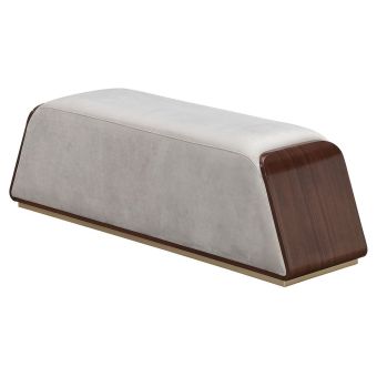AICO Michael Amini Houston Accent Bench in Walnut