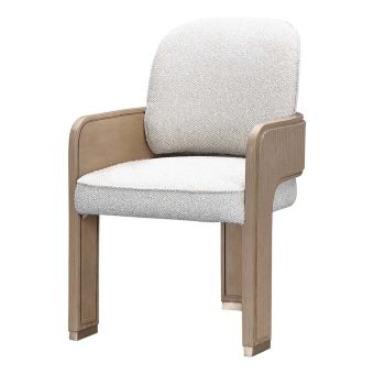 AICO Michael Amini West Kensington Dining Arm Chair, Sea Salt Caramel