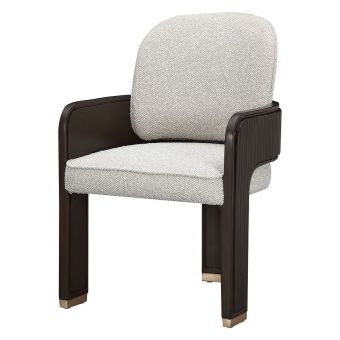 AICO Michael Amini West Kensington Dining Arm Chair in Medium Espresso