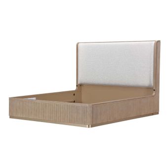 AICO Michael Amini West Kensington Eastern King Bed, Sea Salt Caramel