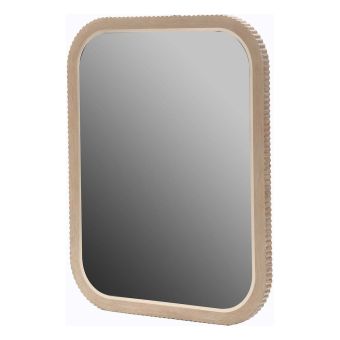 AICO Michael Amini West Kensington Vanity Mirror, Sea Salt Caramel