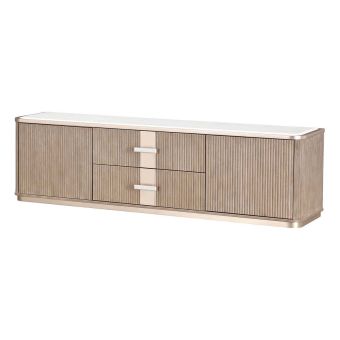 AICO Michael Amini West Kensington Media Cabinet, Sea Salt Caramel