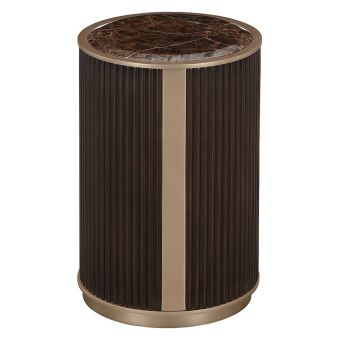 AICO Michael Amini West Kensington Chairside Table in Medium Espresso