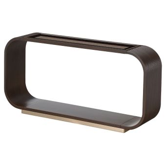 AICO Michael Amini West Kensington Console Table in Medium Espresso