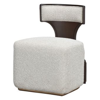 AICO Michael Amini West Kensington Vanity Chair in Medium Espresso