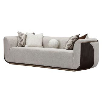 AICO Michael Amini West Kensington Sofa in Medium Espresso