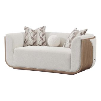 AICO Michael Amini West Kensington Loveseat, Sea Salt Caramel