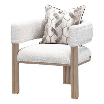AICO Michael Amini West Kensington Accent Chair, Sea Salt Caramel