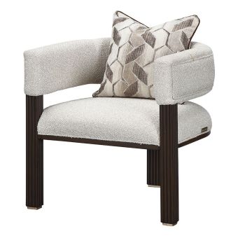 AICO Michael Amini West Kensington Accent Chair in Medium Espresso