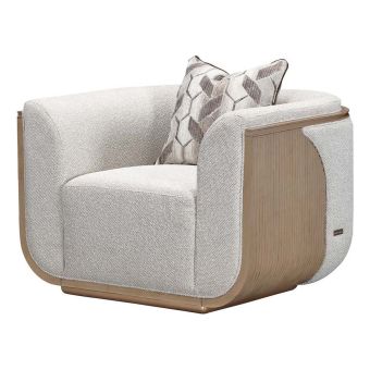 AICO Michael Amini West Kensington Matching Chair, Sea Salt Caramel