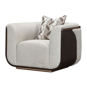 AICO Michael Amini West Kensington Matching Chair in Medium Espresso
