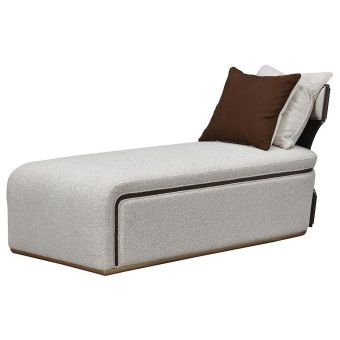 AICO Michael Amini West Kensington Chaise in Medium Espresso