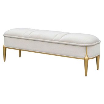 AICO Michael Amini Scotts Square Accent Bench in Light Champagne