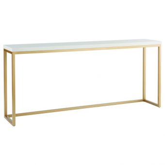 Miranda Kerr Home Love Joy Bliss Console Table in Soft Gold Metal, Alabaster