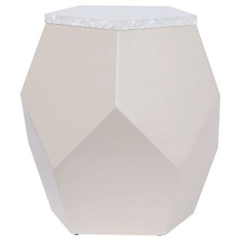 Miranda Kerr Home Love Joy Bliss Geo End Table in Taupe Lacquer