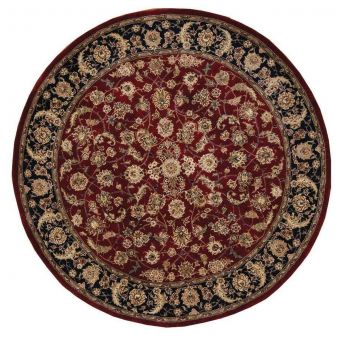 Nourison Home 2000-2002 6' x Round Burgundy Traditional Indoor Rug